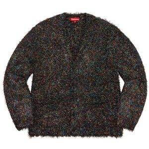 Multicolored sweater cardigan jacket coat shimmer holiday Christmass spa…